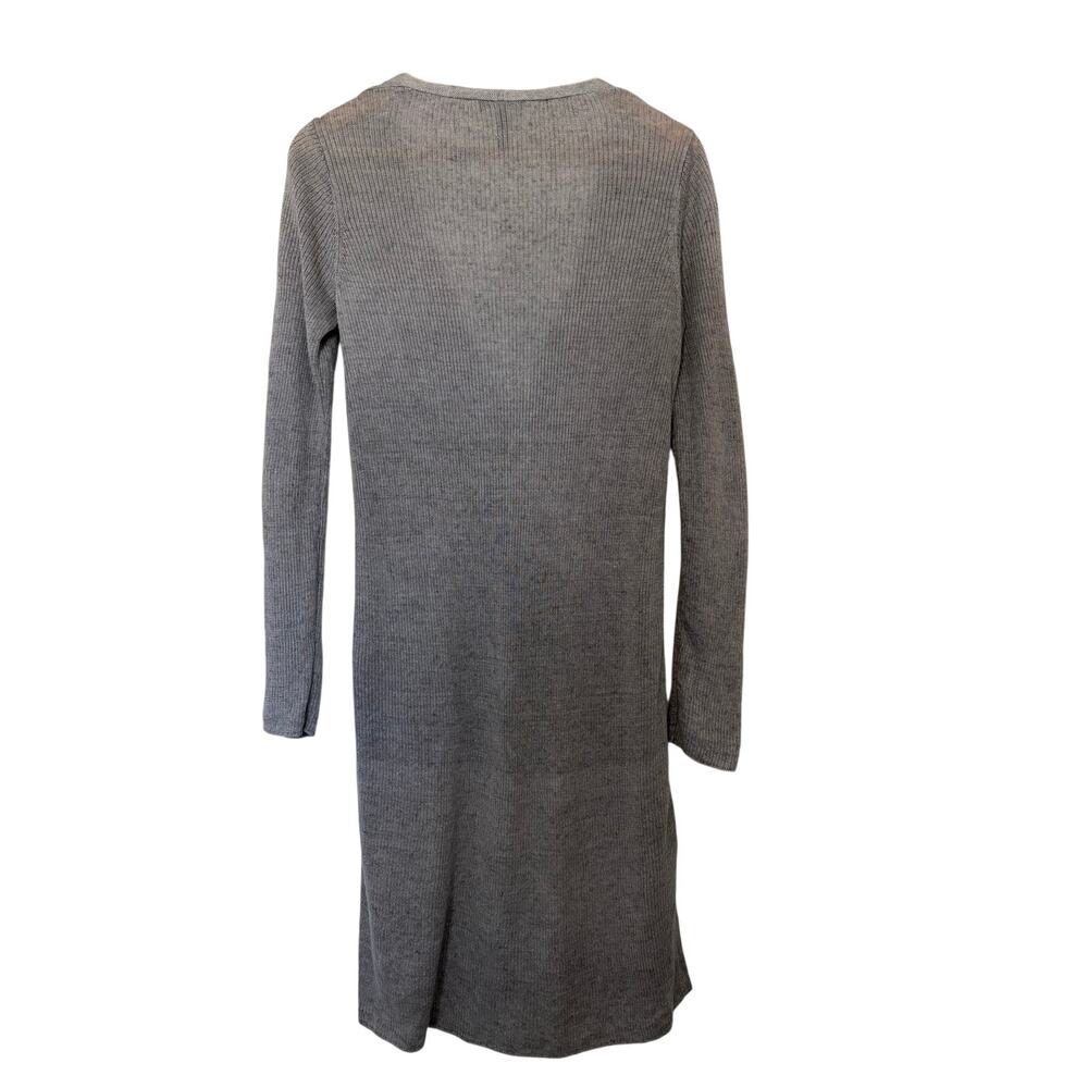Eileen Fisher Italian Yarn Ribbed Duster Cardigan Gray Size XS Minimalist - Picture 4 of 8